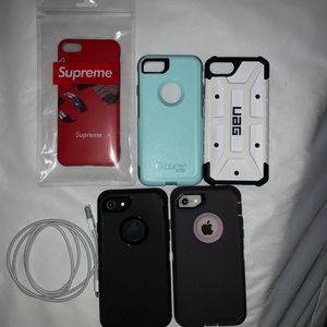 HUGE iPhone case bundle with charging cable